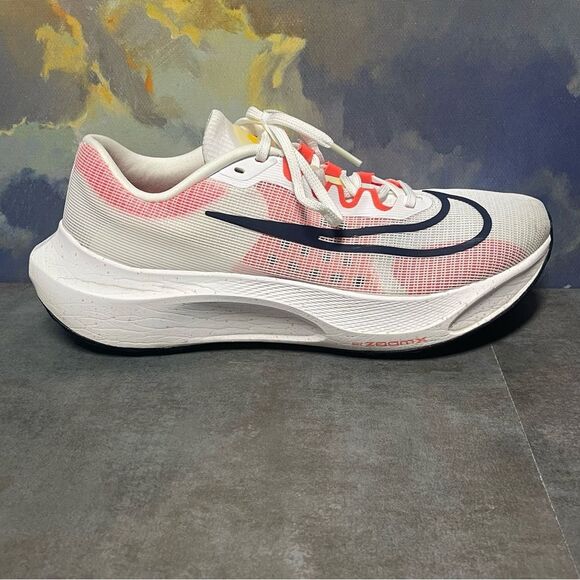 Nike Zoom Fly 5 DM8968-100 Men's White Bright Crimson Running Shoes Size 13 - Picture 11 of 16